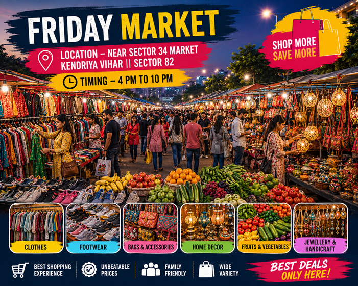 Friday weekly market in Noida