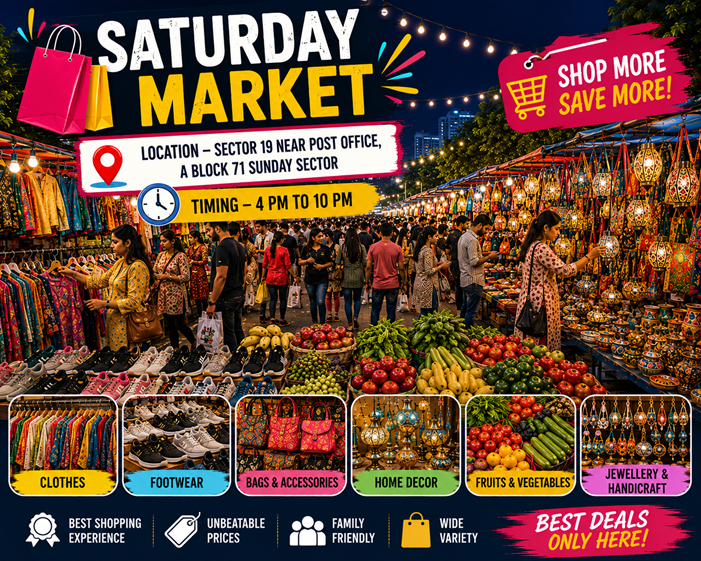 Saturday weekly market in Noida