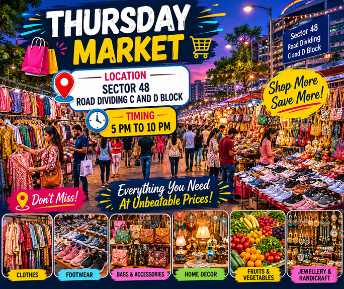 Thursday weekly market in Noida
