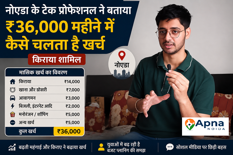 नोएडा के टेक प्रोफेशनल ने बताया ₹36,000 महीने में कैसे चलता है खर्च, सोशल मीडिया पर छिड़ी बहस